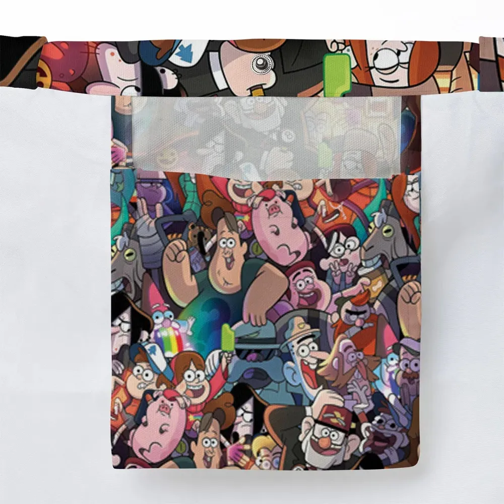 Gravity Falls Characters Pattern Large Tote Bag - 3