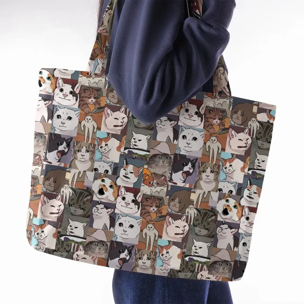 Funny Cat Internet Meme Large Tote Bag - 2