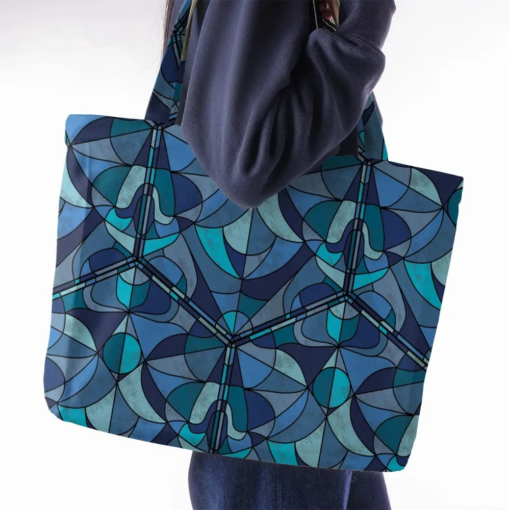 Stained Glass Monster RPG Large Tote Bag - 2