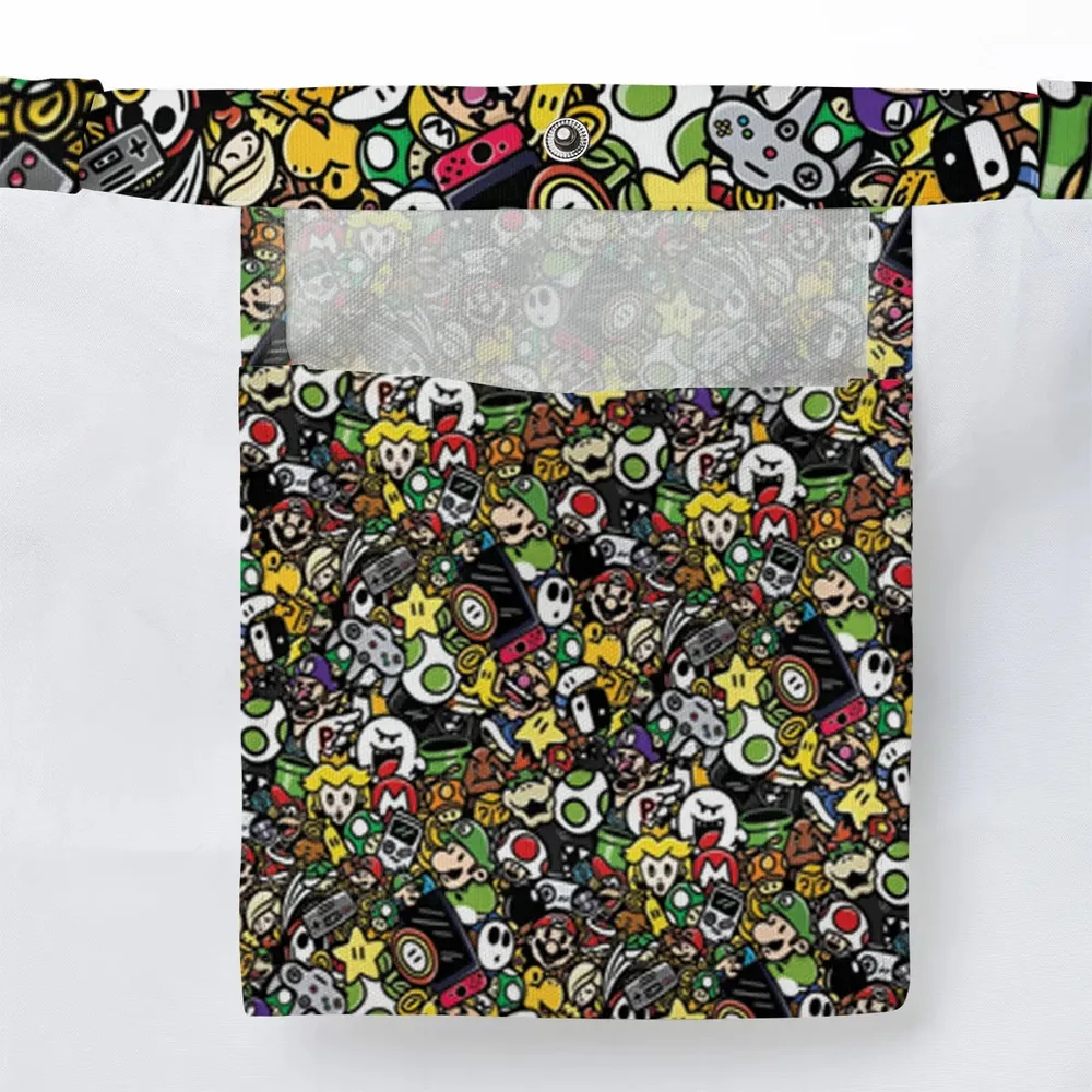 Super Mario Characters All In One Pattern Large Tote Bag - 3