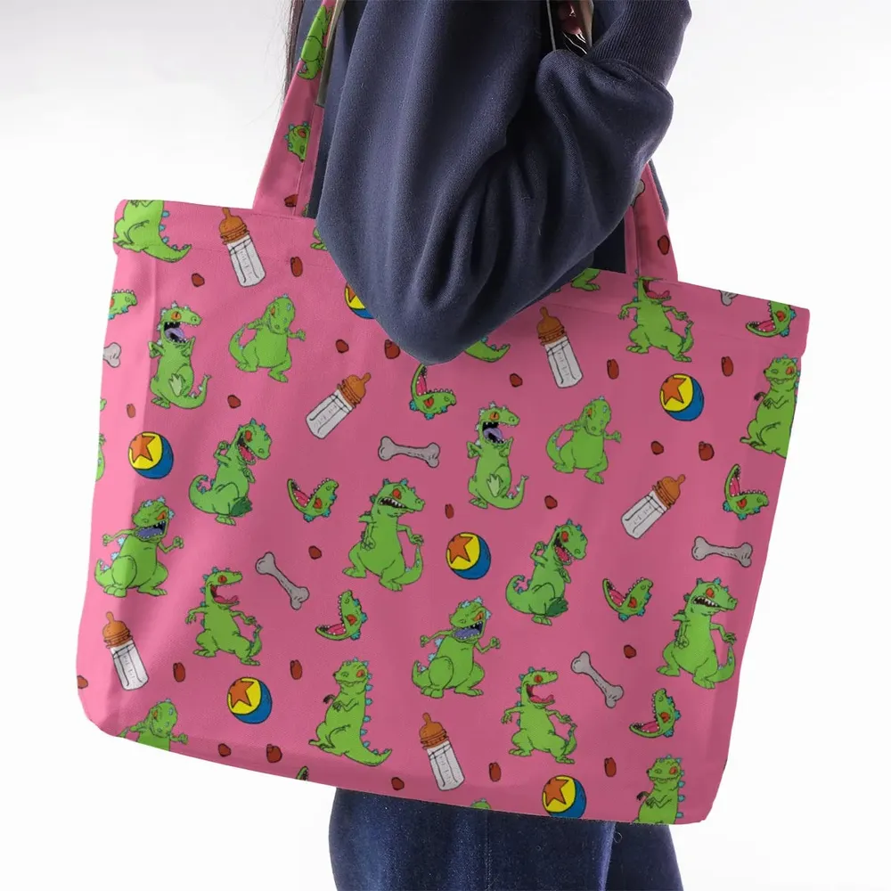 Rugrats Reptar Pattern Large Tote Bag - 2