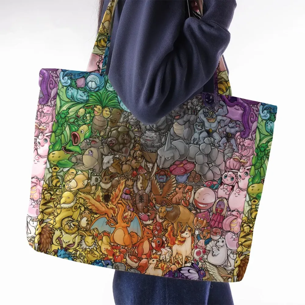 Rainbow Epic Pokemon Large Tote Bag - 2