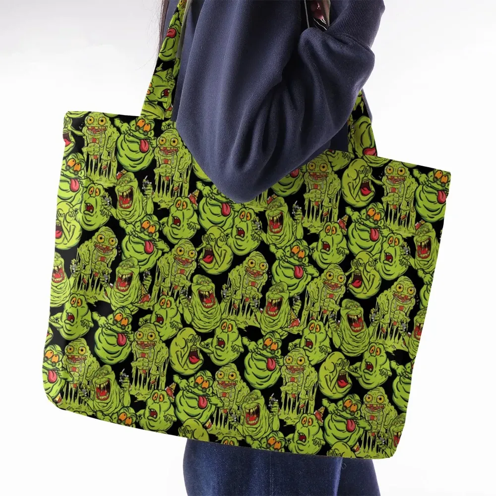 Funny Slimer Ghostbusters Large Tote Bag - 2