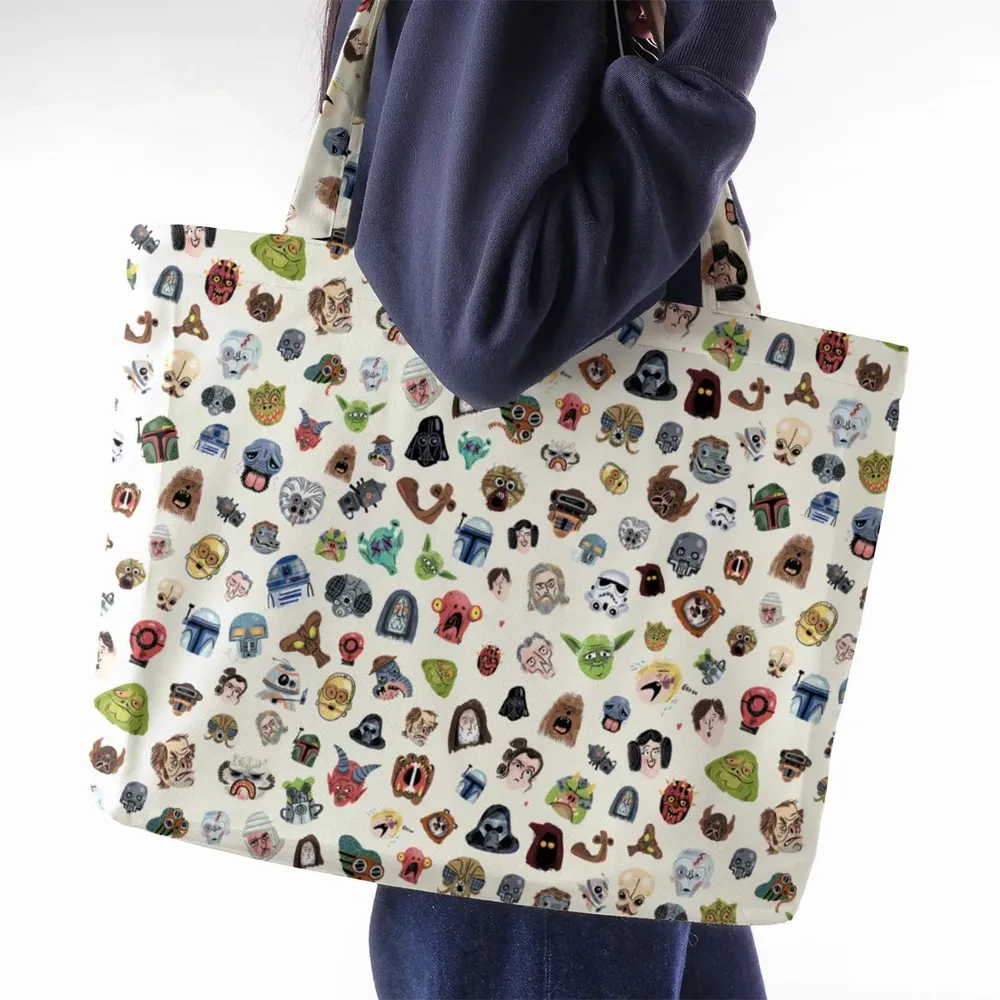 Star Wars Collage Pattern Large Tote Bag - 2