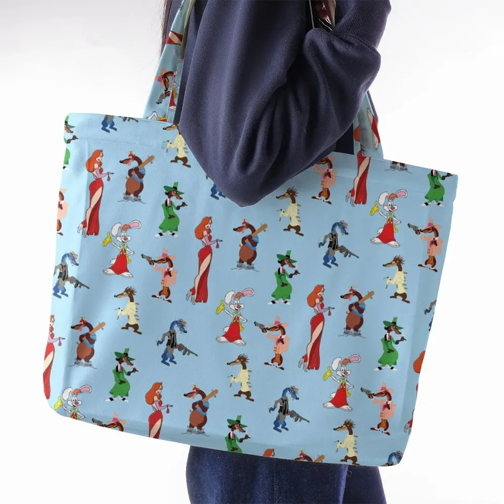 Roger Rabbit Jessica Rabbit The Weasels Who Framed Roger Rabbit Large Tote Bag - 2