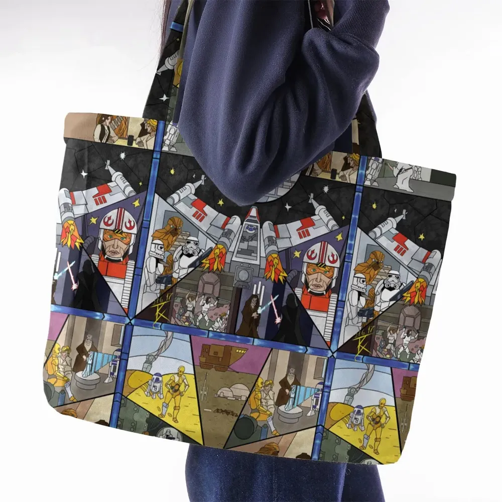 Stained Glass Star Wars Large Tote Bag - 2