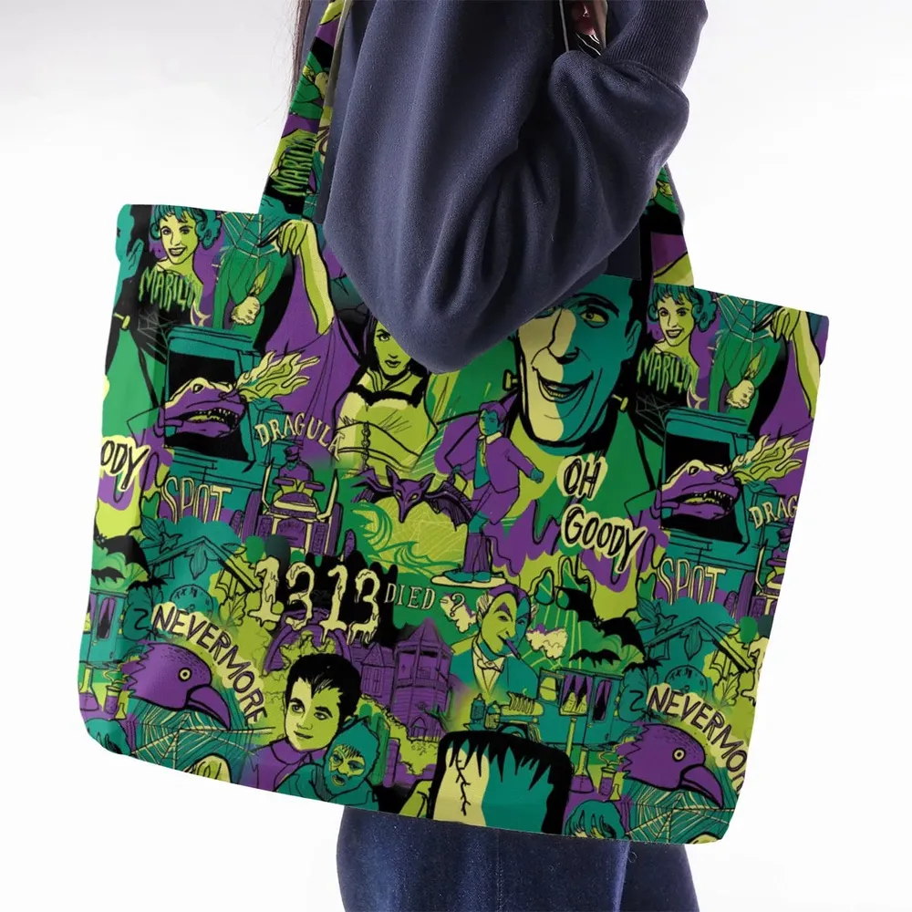 Oh Groovy Frankenstein Universal Horror Large Tote Bag - 2