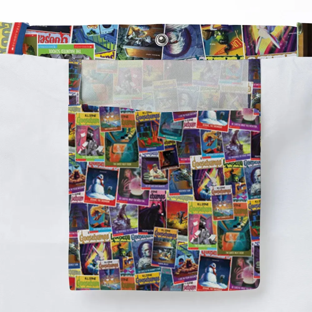 Goosebumps Monster Collage Pattern Large Tote Bag - 3