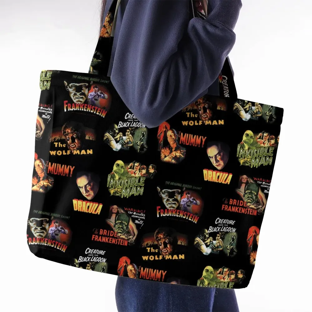 Teaming Monsters All Up Universal Monsters Large Tote Bag - 2