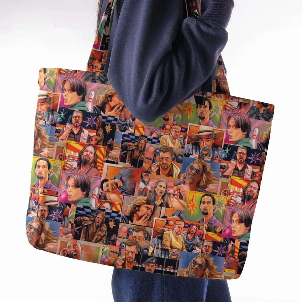The Big Lebowski Painting Pattern Large Tote Bag - 2
