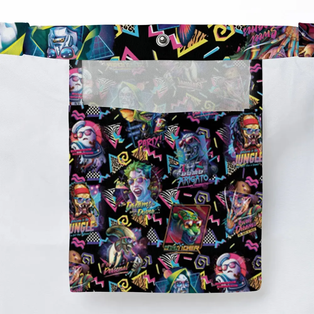 Retro Horror Characters Halloween Large Tote Bag - 3