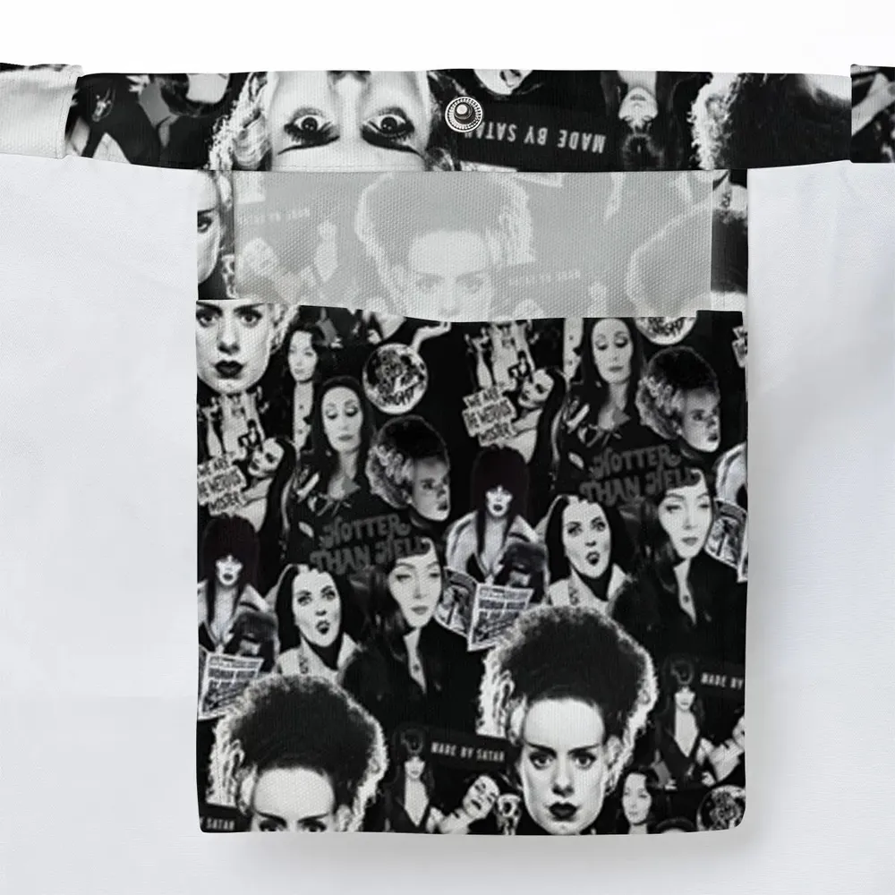 Horror Ladies Slay Collage Classic Horror Movies Large Tote Bag - 3
