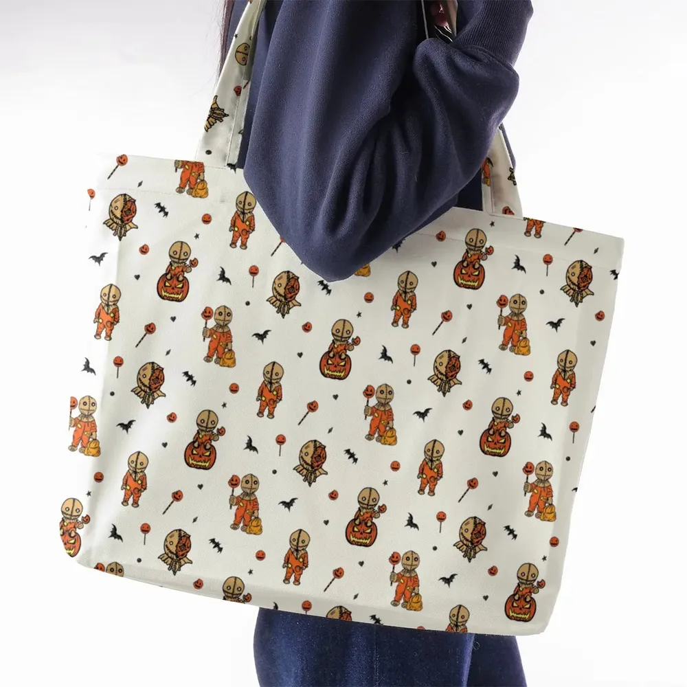 Pumpkin Sam Trick 'r Treat Horror Large Tote Bag - 2