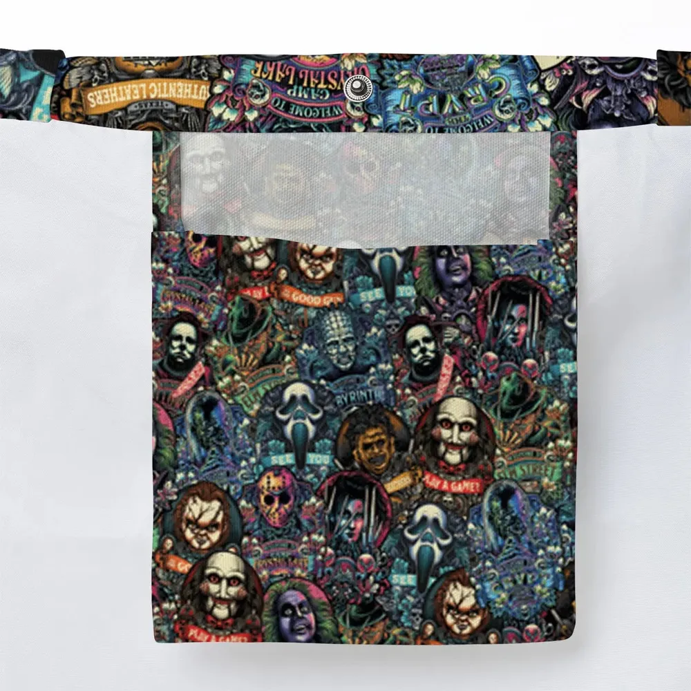 Horror Movie Characters Pattern Large Tote Bag - 3