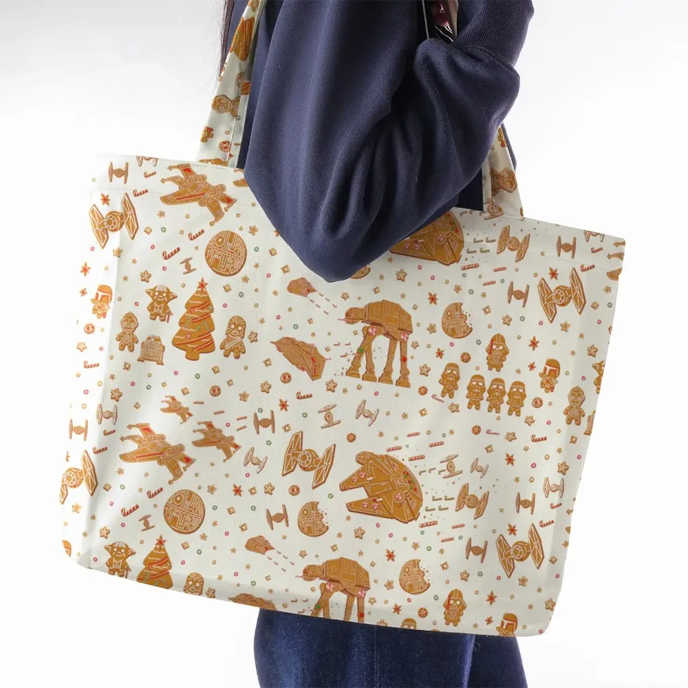 Gingerbread Christmas Star Wars Large Tote Bag - 2