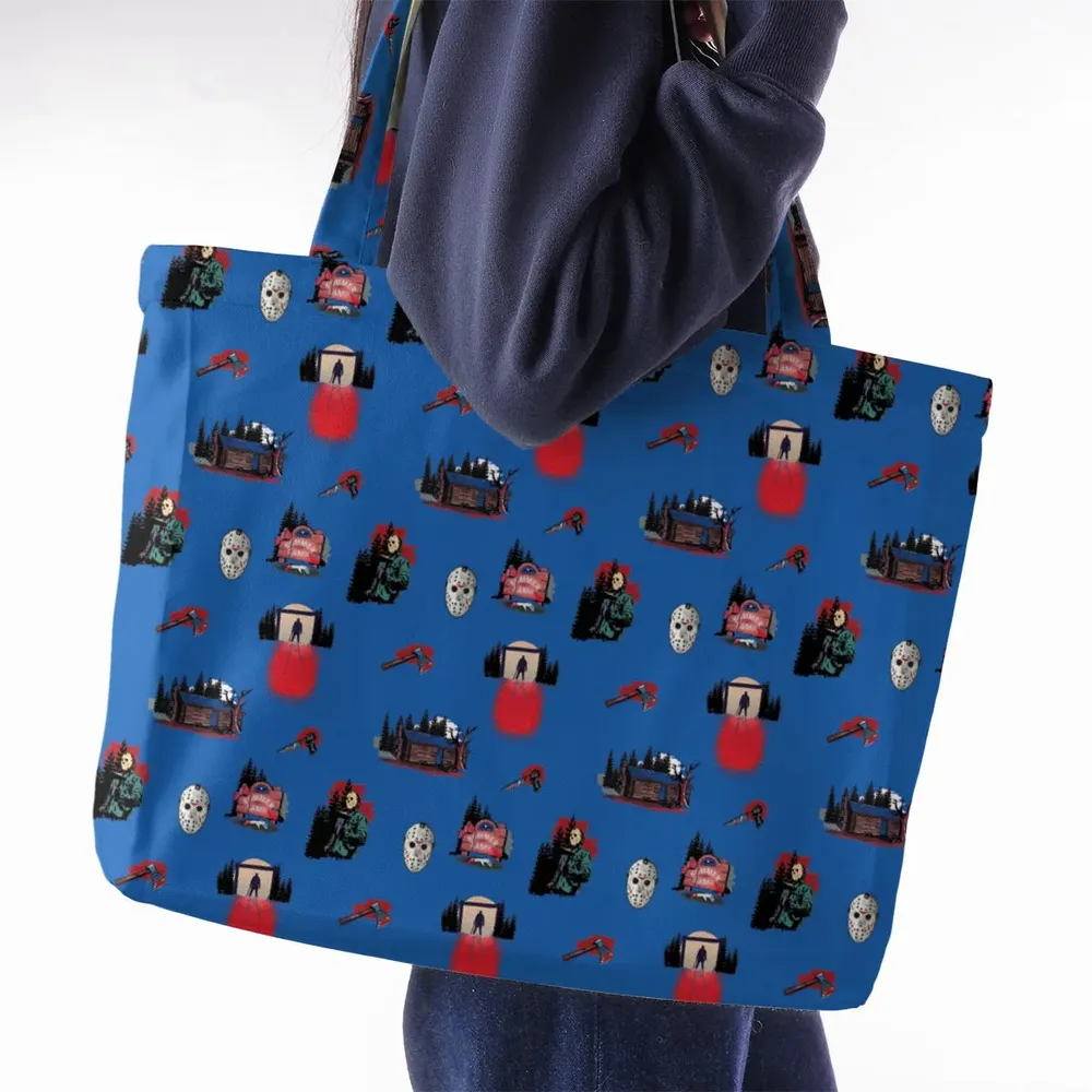 Jason Vorhees Camp Crystal Lake Halloween Large Tote Bag - 2