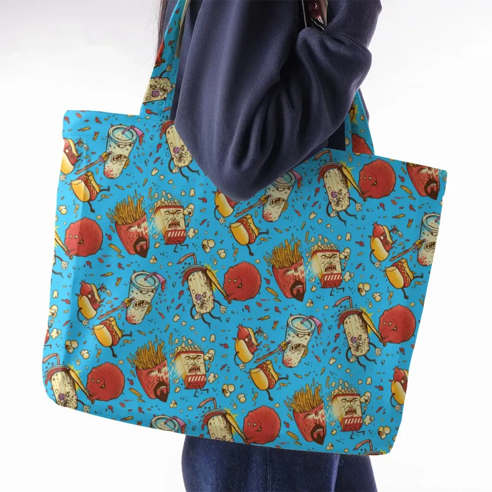 Fight! Aqua Teen Hunger Force Large Tote Bag - 2