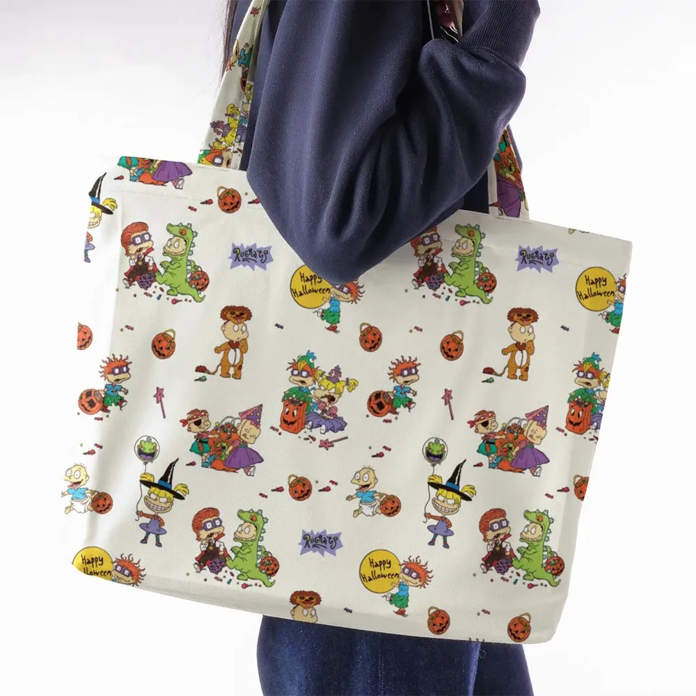 Rugrats Happy Halloween Pattern Large Tote Bag - 2