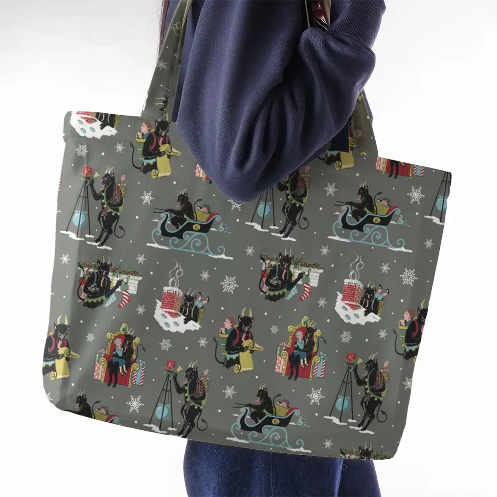 Unusual Christmas Krampus Large Tote Bag - 2