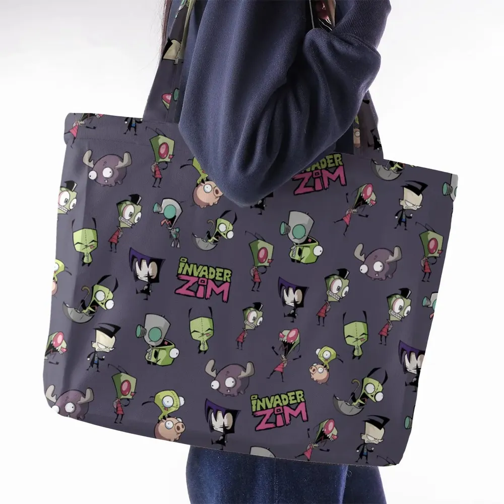Invader Zim Pattern Large Tote Bag - 2