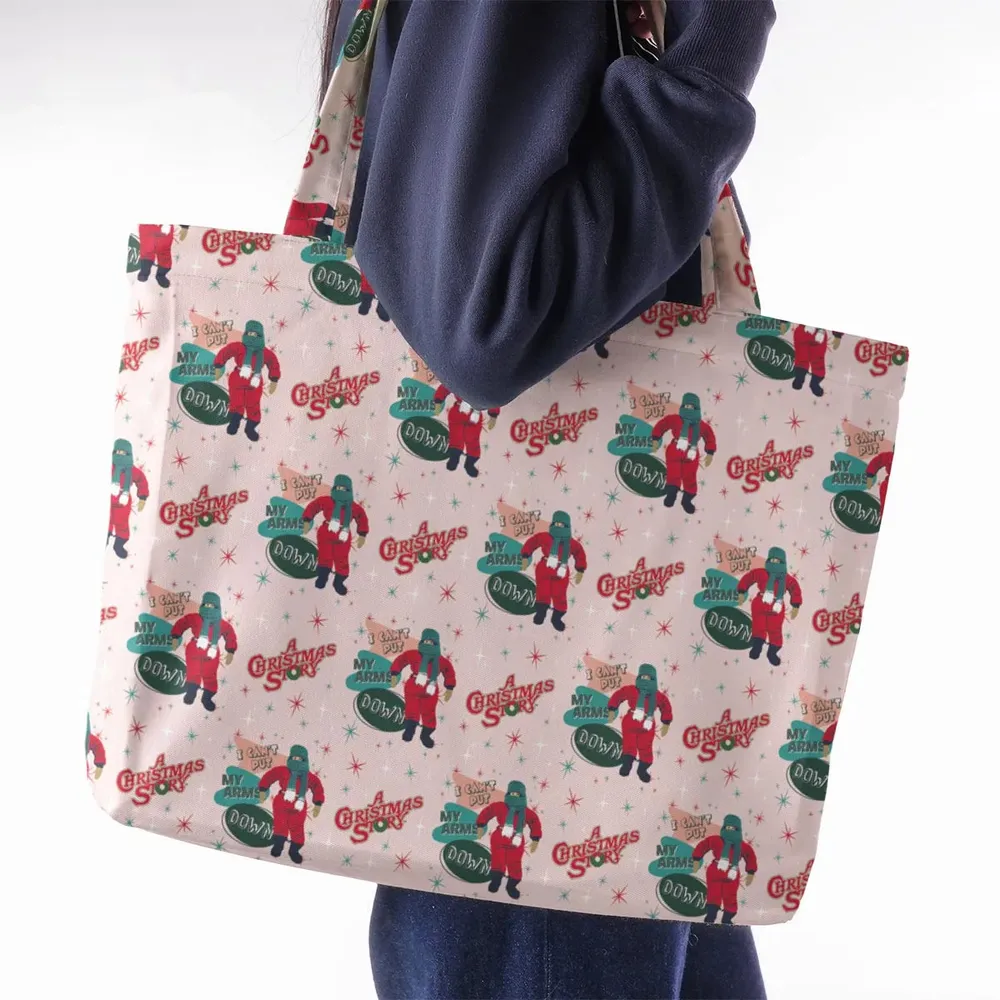 I Can't Put My Arms Down A Christmas Story Large Tote Bag - 2