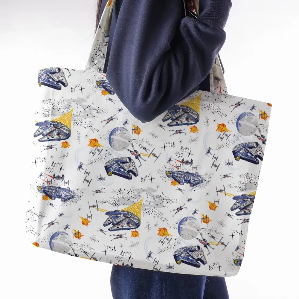 Millennium Falcon Patterns Star Wars Large Tote Bag - 2