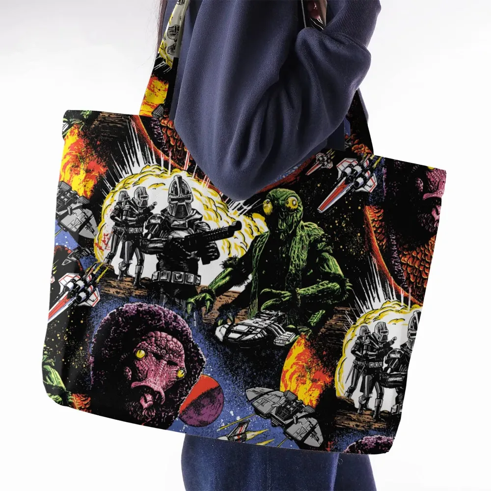 Galactic War Battlestar Galactica Large Tote Bag - 2