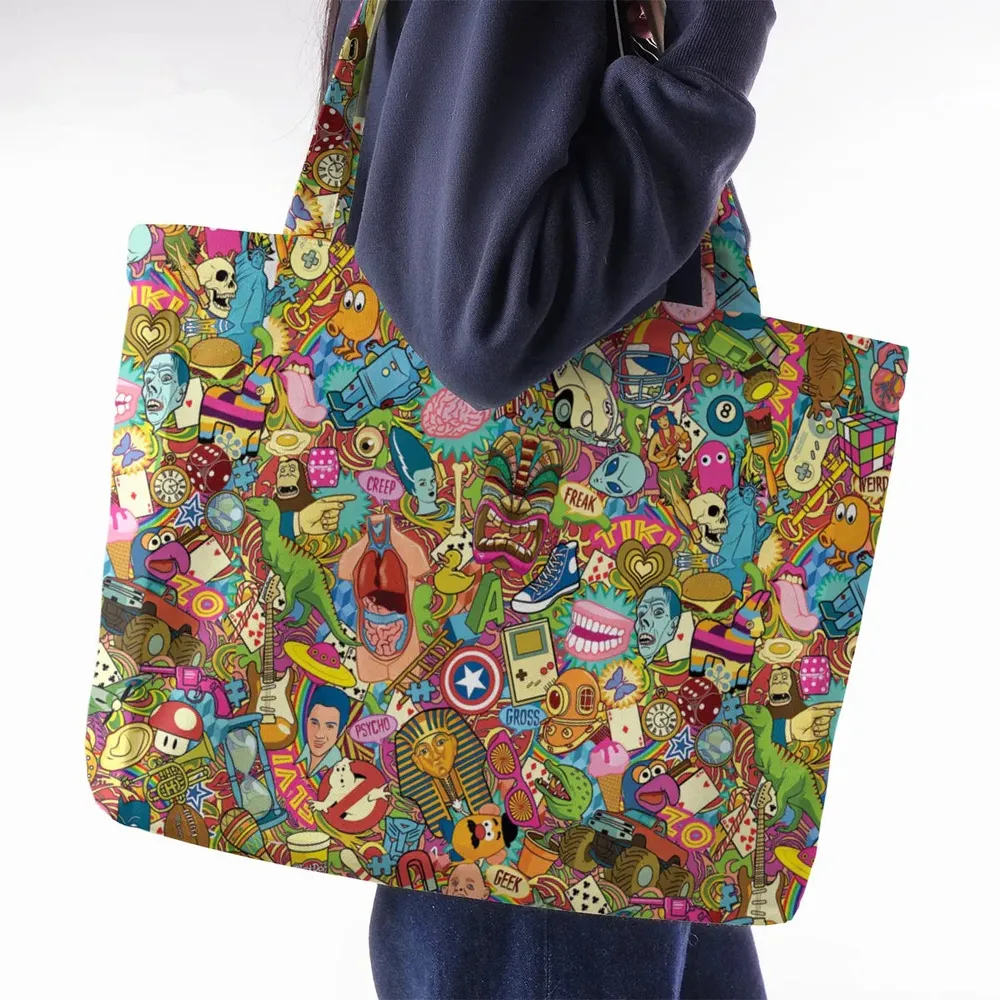 Nostalgia Toys Pop Culture Toys Large Tote Bag - 2