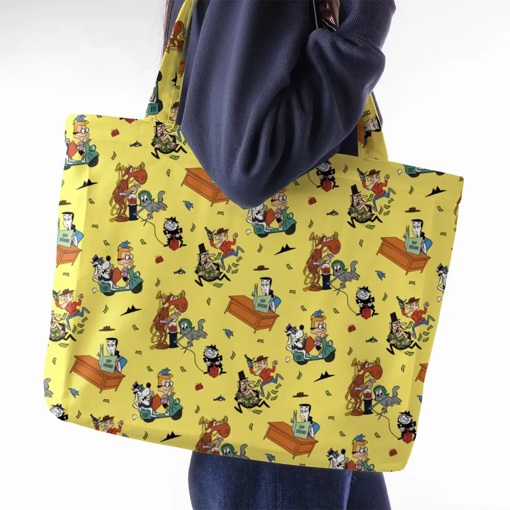 Moose And Squirrel The Adventures of Rocky and Bullwinkle Large Tote Bag - 2