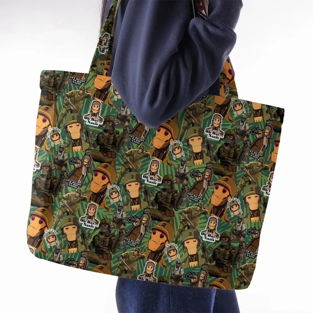 GI Robot Creature Commandos Large Tote Bag - 2