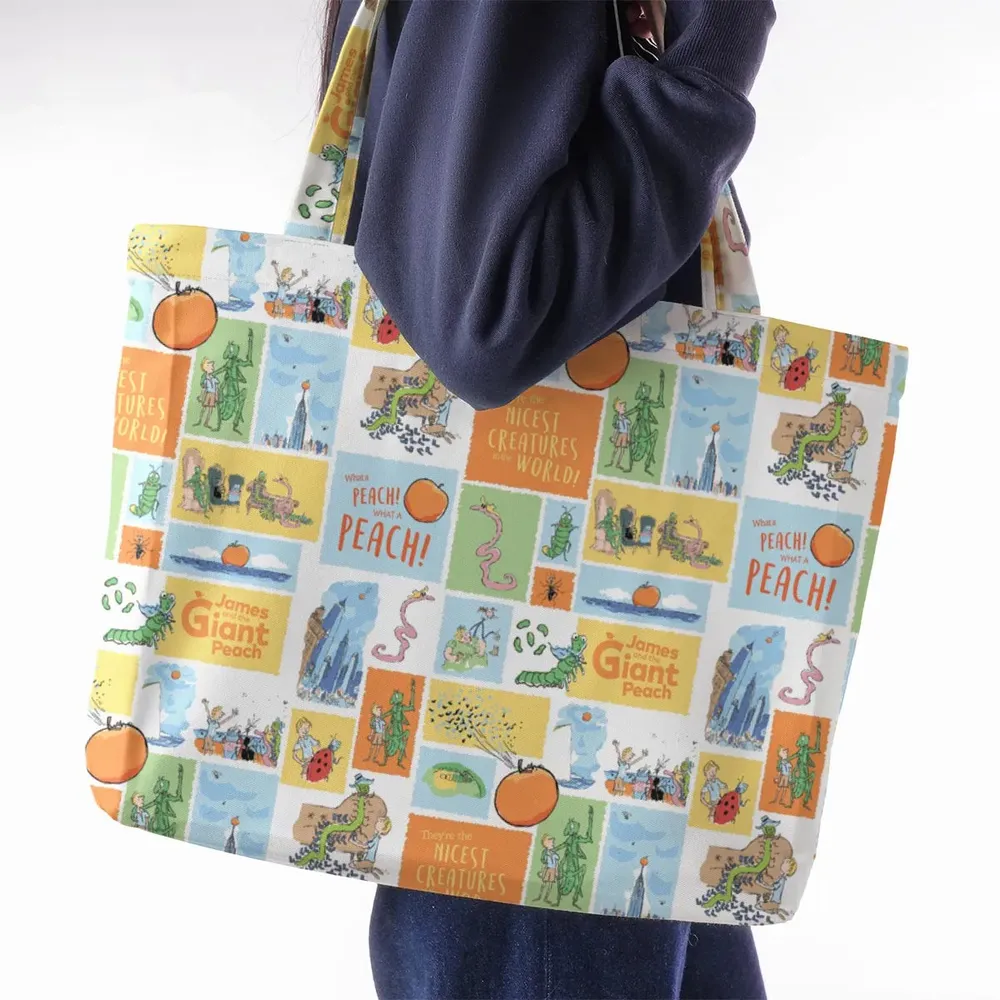 Children's Tales What A Peach James And The Giant Peach Large Tote Bag - 2