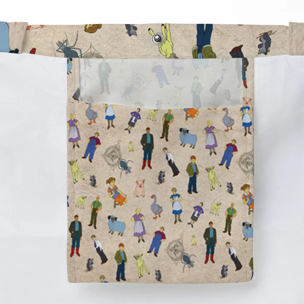 Beloved Children's Tale Charlotte's Web Cartoon Characters Large Tote Bag - 3