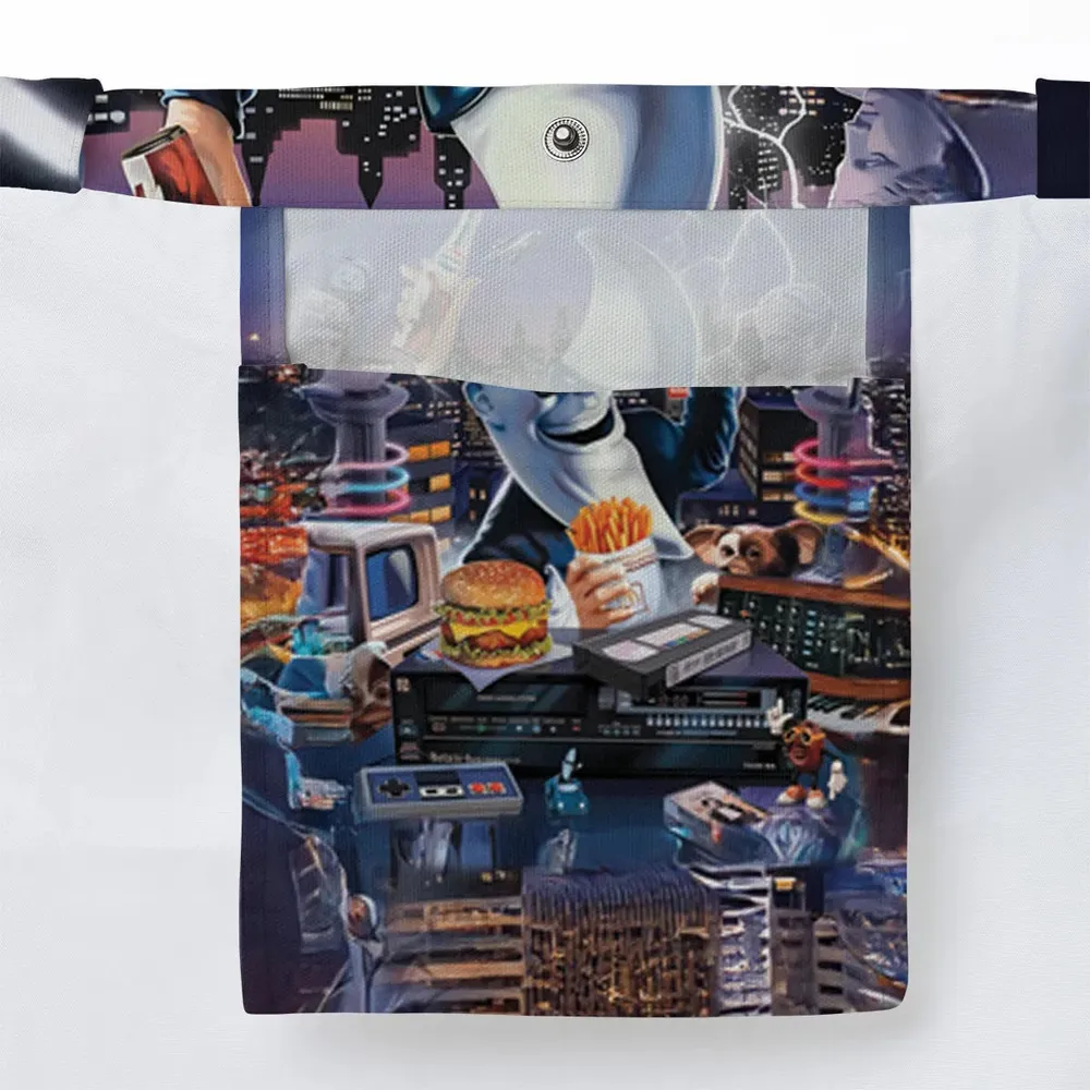 Retro Moon Mac Tonight Large Tote Bag - 3