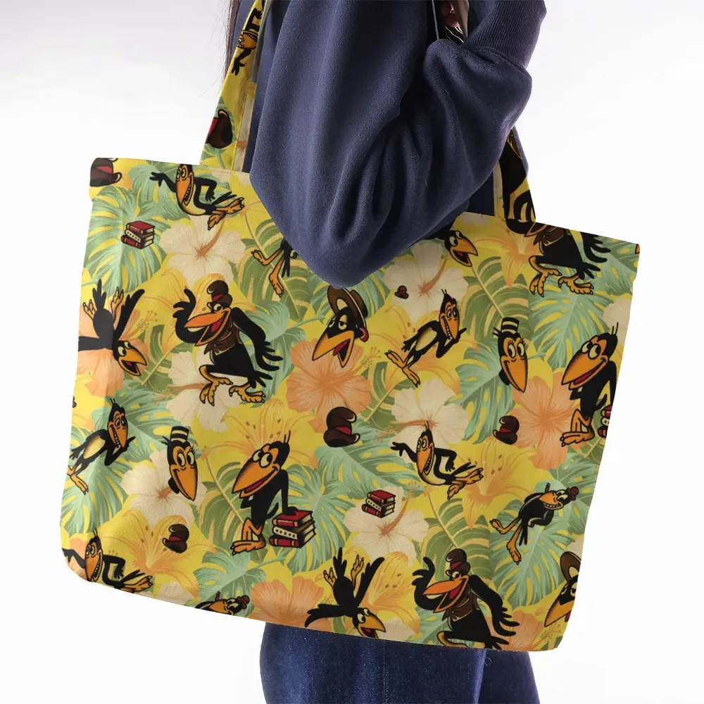 Bird Of A Feather Heckle And Jeckle Large Tote Bag - 2
