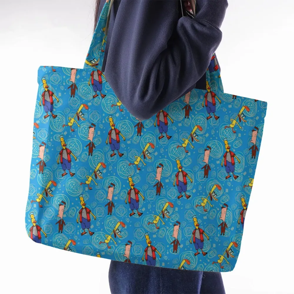 Animated Attitude Duckman Large Tote Bag - 2