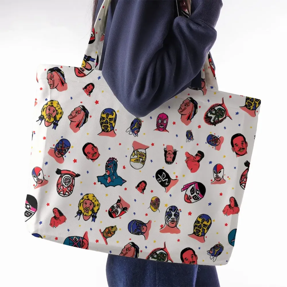 Lucha Libre Wrestling Large Tote Bag - 2