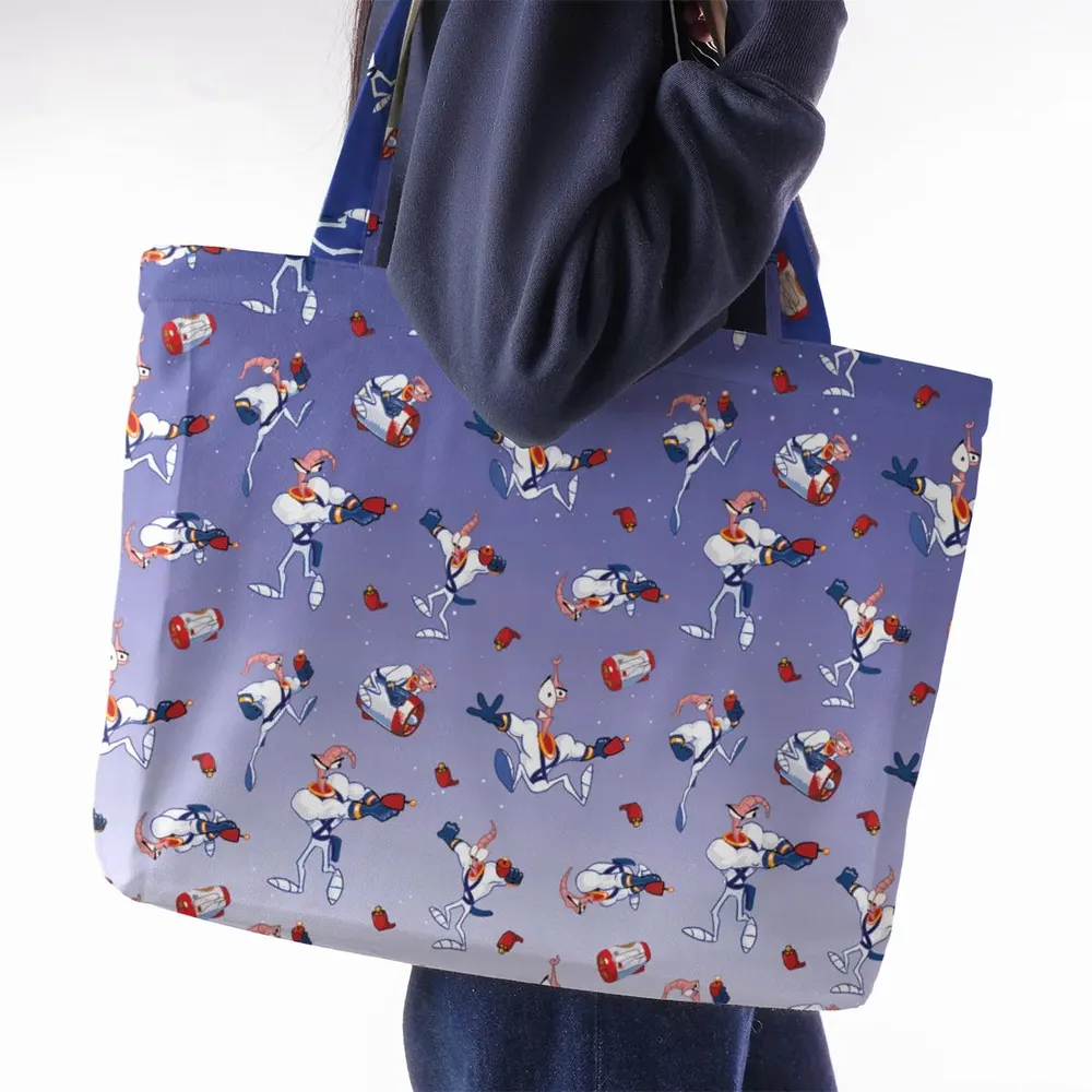 Ungroovy Earthworm Jim Large Tote Bag - 2