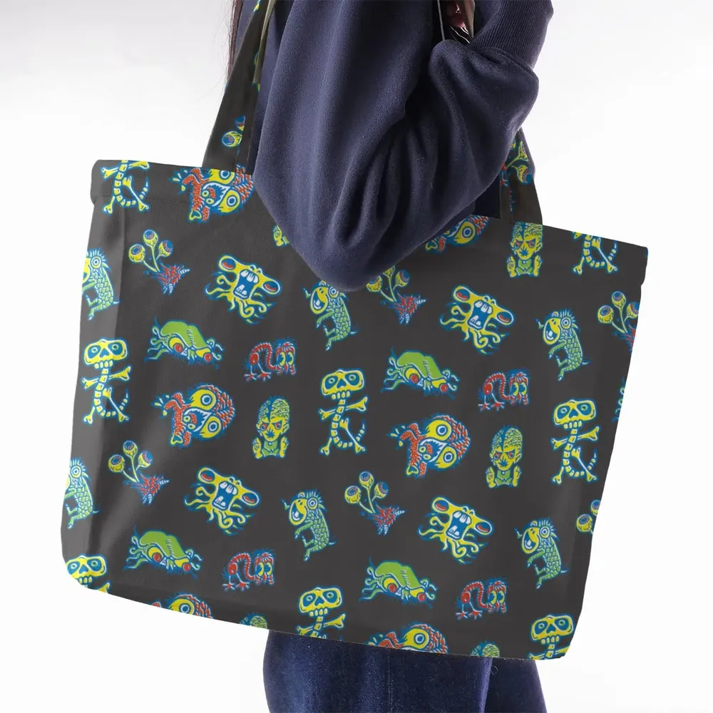 How To Use Monster Tatoos Large Tote Bag - 2
