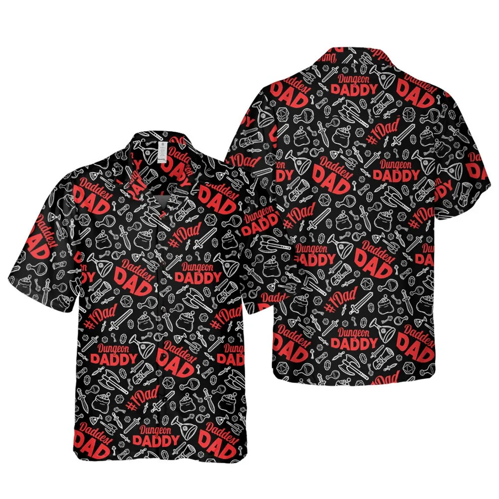 Dungeon Daddy Black Hawaiian Shirt - 3