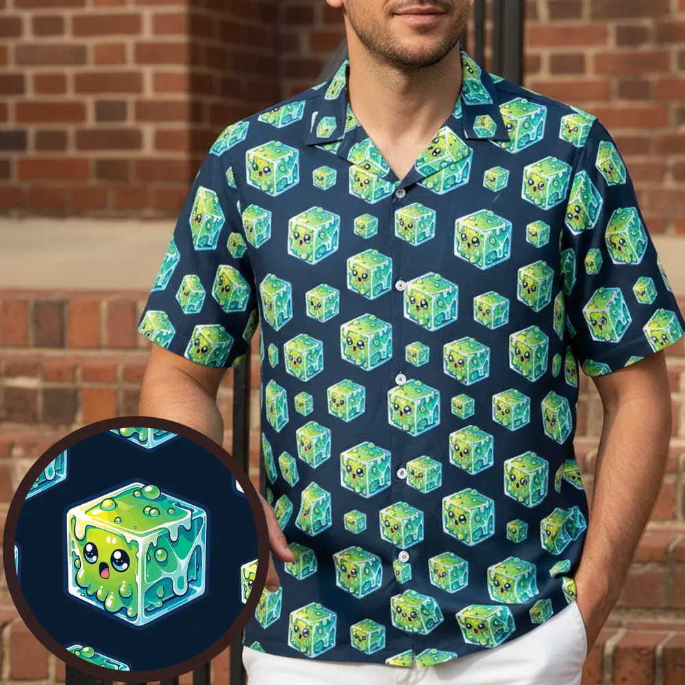 Gelatinous Cube Hawaiian Shirt - 1