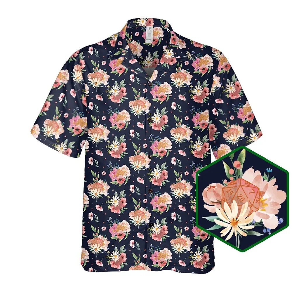 Dice Flower Hawaiian Shirt - 1