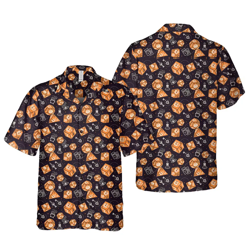 Spooky Dice Halloween Hawaiian Shirt - 3