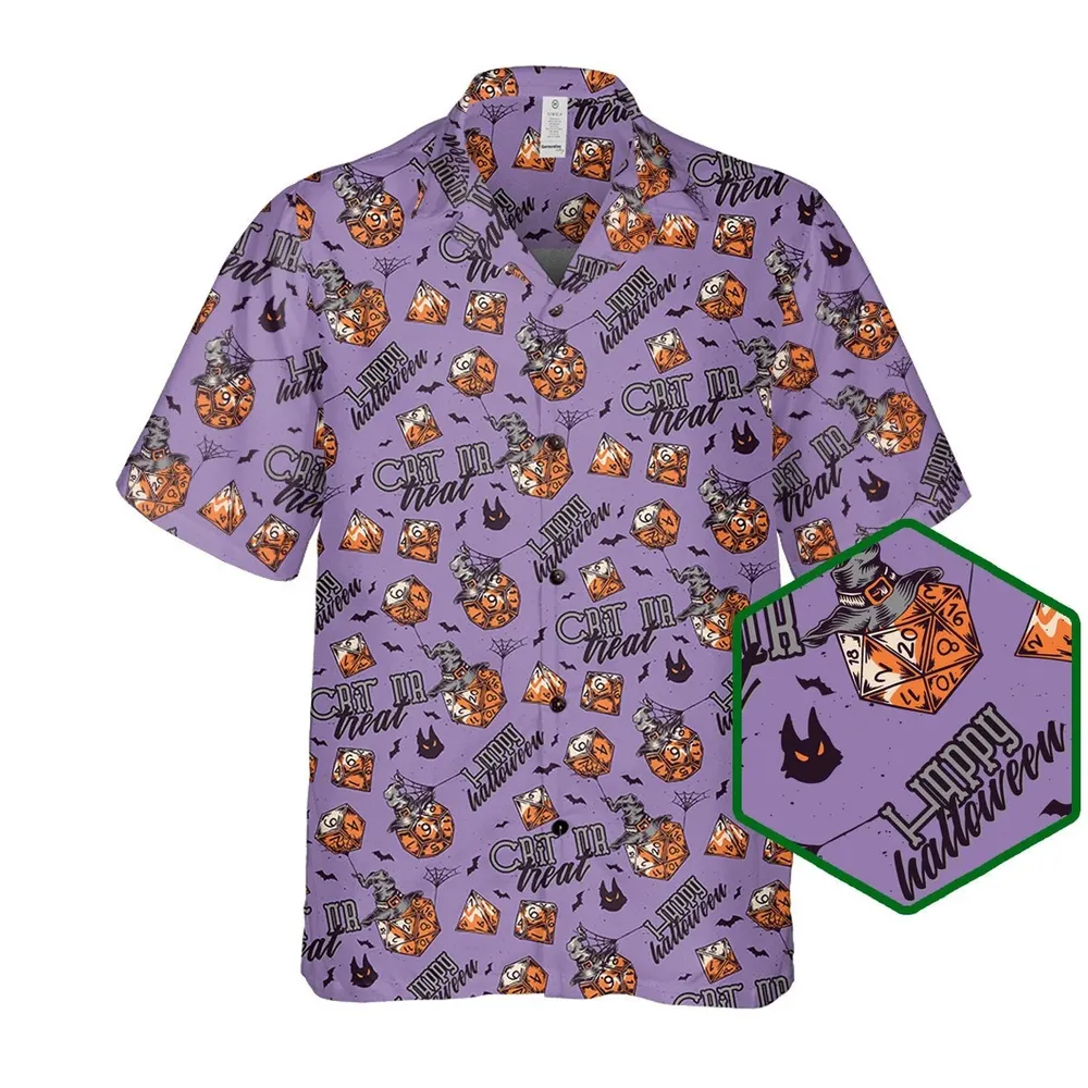Halloween Spooky Dices Hawaiian Shirt - 1