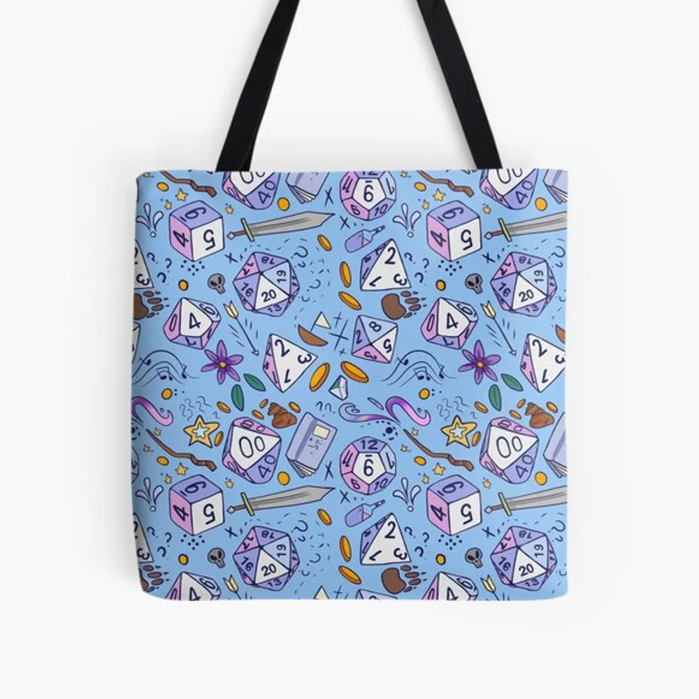 DnD Dices Lined Tote Bag - 1