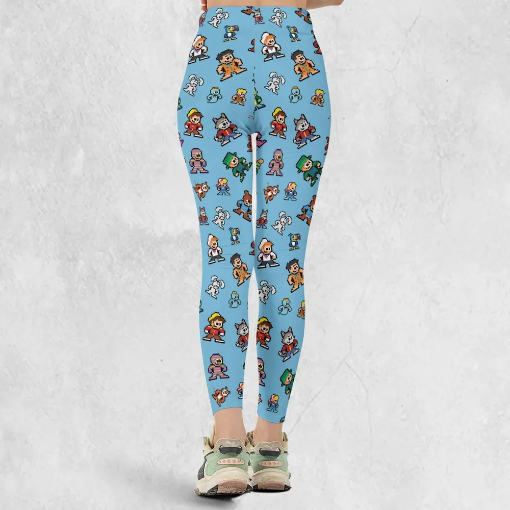 8-bit Breakfast Cereal Icons Legging - 3