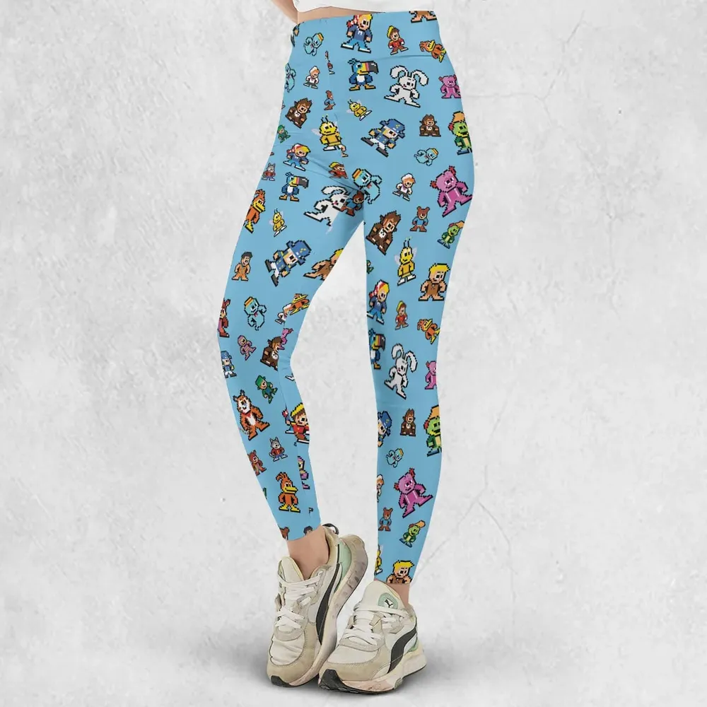 8-bit Breakfast Cereal Icons Legging - 2