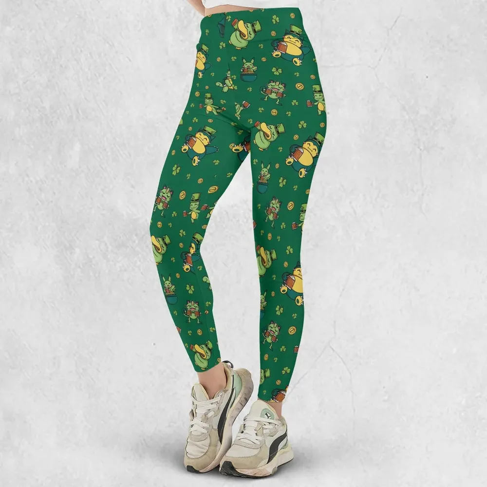 Happy St. Patrick day Pokemon Green Legging - 2