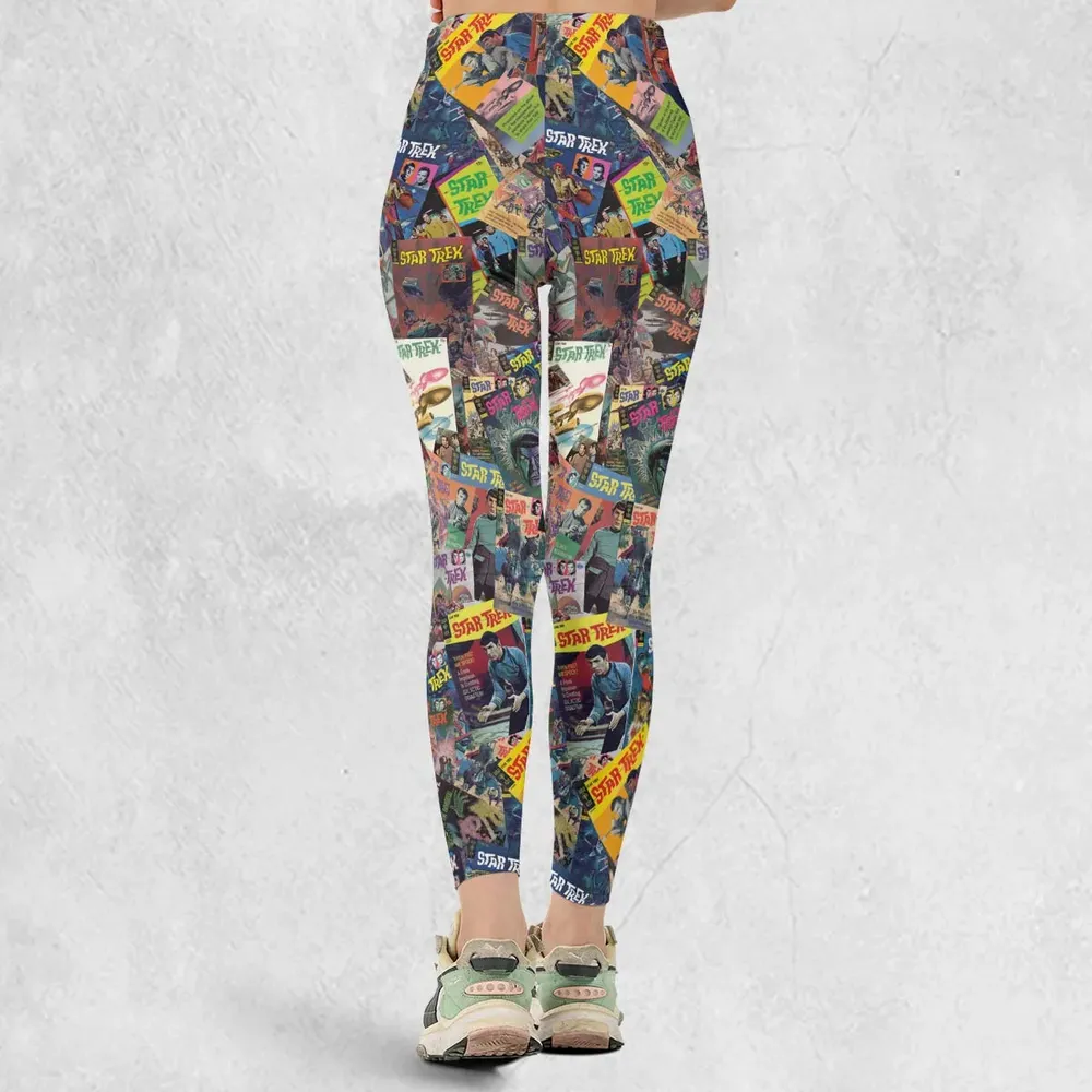 Vintage 1970s Star Trek Comic Books Collage Legging - 3