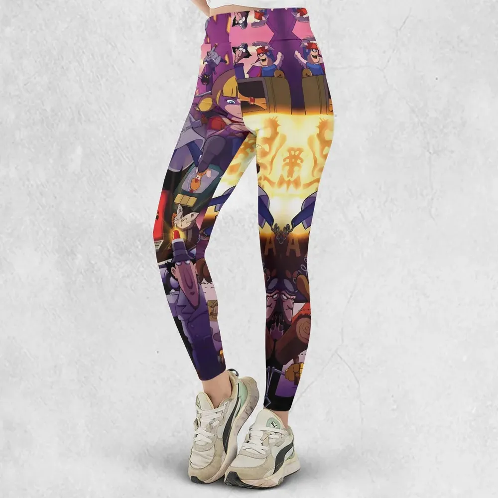 80s Cartoon Inspector Gadget Collage Legging - 2