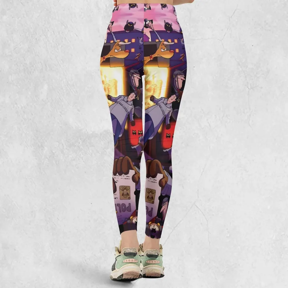 80s Cartoon Inspector Gadget Collage Legging - 3